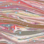 Tassotti Paper- Printed Marble Pink-Red Marbled 19.5"x27.5" Sheet