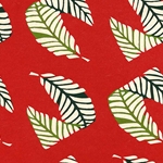 Katazome-Shi Paper- Large Leaves On Red Pattern 18x24" sheet