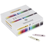 Sennelier Woodless Pastel Pencils - Set of 24 Half Size Demi-Pencils + 12 Empty Slots