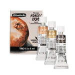 Schmincke Limited Edition Liquid Earth/Charcoal Cardboard Set - 3 x 5ml Tubes