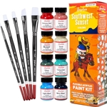 Angelus Acrylic Leather Paint Set - 13pc. Southwest Sunset