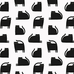 "Kelp Ink Black Cats" Paper 20x27" Sheet
