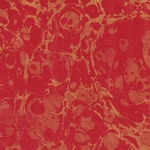 Nepalese Marbled Paper- Red Lokta with Gold Marbling 20x30" Sheet