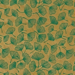 ***NEW!*** Gingko Leaves in Bright Green on Sunflower Lokta- 19.5" x 29.5" Sheet