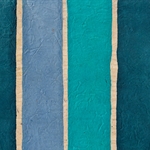 Batik Lokta Paper from Nepal- Stripes in Blues 20x30" Sheet