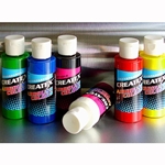 Createx Airbrush Color Starter Sets - Six 2 oz. Bottles (Transparent or Opaque)