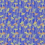 Deep Blue with Flowers - 19"x25.5" Sheet