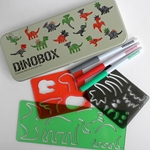 Dinosaur Stencil Drawing Kit - Dinobox