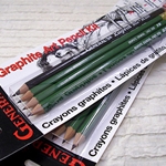 Generals Graphite Art Pencil Kit (Four Pencils plus One Eraser)
