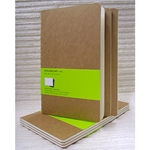 Moleskine Kraft Cover - Set of 3 Plain Journals 5-1/8 x 8-1/4 Inches