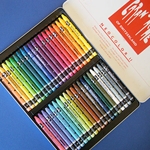 Caran D'Ache Neocolor II Watersoluble Crayon Set of 84 In a Metal Tin