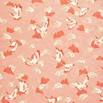 Cranes over Pink Waves - 18"x24" Sheet