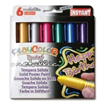 PlayColor Pocket Metallic - 6 Thin Metallic Solid Poster Paints