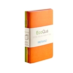 EcoQua Staplebound Dot Warm Pocket Notebook Set of 4 - 3.5"x5.5"