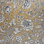 Rossi Decorative Paper from Italy- Flowers on Metallic Gold 28x40 Inch Sheet