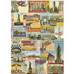 Cavallini Decorative Paper - New York City Postcards 20"x28" Sheet