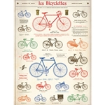 Cavallini Decorative Paper - Les Bicyclettes 20"x28" Sheet