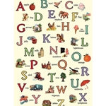 Cavallini Decorative Paper - Illustrated Alphabet 20"x28" Sheet