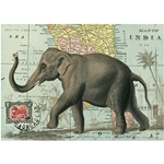 Cavallini Decorative Paper - Elephant Print 20"x28" Sheet