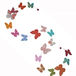 Decorative Paper Garland- Multicolor Butterflies