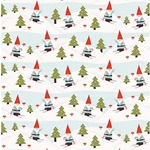 Holiday Skiing Gnomes Paper- 19x26 Inch Sheet
