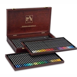 Caran D'ache Museum Aquarelle Watercolor Pencils - 72 Colors in a Wood Box