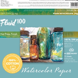 Fluid 100 Watercolor Paper Blocks - 140lb Hot Press