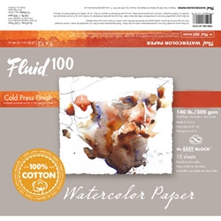 Fluid 100 Watercolor Paper Blocks - 140lb Cold Press