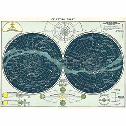 Cavallini Decorative Paper- Celestial Chart 20"x28" Sheet