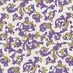 Rossi Decorated Papers from Italy - Purple & Gold Florentine 28"x40" Sheet