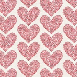 Rossi Italian Letterpress Paper- Red Rose Hearts