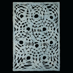 Amate Bark Paper from Mexico- Circular Woven Light Blue Azul Claro 15.5x23 Inch Sheet