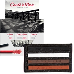 Conte Crayon Match Box Set - Set of 4 Colors