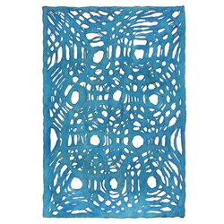Amate Bark Paper from Mexico- Circular Woven Turquoise Turqueza 15.5x23 Inch Sheet