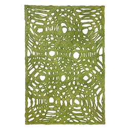 Amate Bark Paper from Mexico- Circular Woven Verde Limon Lime Green 15.5x23 Inch Sheet