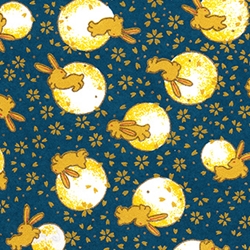 Rabbits Over the Moon on Night Sky 18"x24" Sheet