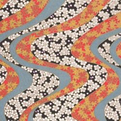 Yuzen Orange and Blue on Black