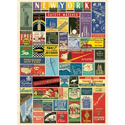 Cavallini Decorative Paper- Vintage New York Matchbook Covers 20x28" Sheet