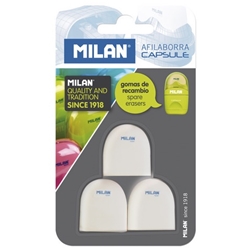 Milan Capsule Eraser Refill 3 Pack