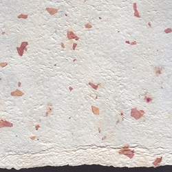 Amate Bark Paper from Mexico - Solid Blanco Bougainvillea Petals 15.5x23 Inch Sheet