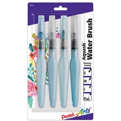 Pentel Aquash Water 4-Brush Set