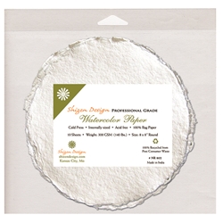 Shizen Design Watercolor Paper Packs- Round Sheets Rough