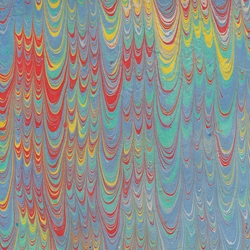 Nepalese Marbled Paper- Rippled Rainbow