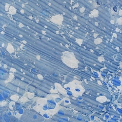 Nepalese Marbled Paper- Blue Stone Wave