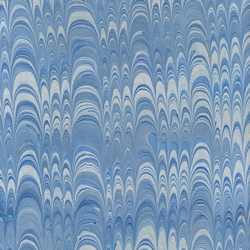 Nepalese Marbled Paper- Rippled Blue
