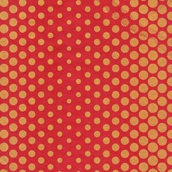 Dancing Dots Op Art Paper (Optical Illusion)- Gold on Red