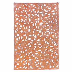 Spiderweb Amate Bark Paper from Mexico- Orange 15.5x23 Inch Sheet