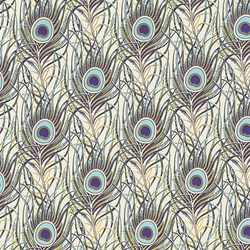 Rossi Decorated Papers from Italy - Peacock Feathers Blue 28"x40" Sheet