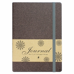 Shizen Design Acid Free Journal- 6"x8" Brown Cover (White Pages)