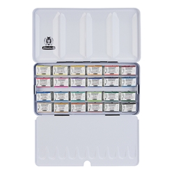 Schmincke Horadam Aquarell Metal Set: 24 Colors of Full Pans